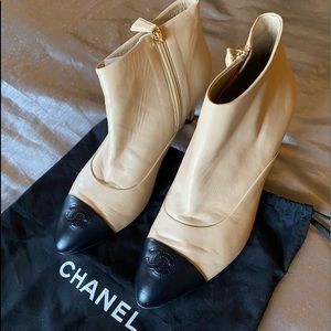 Chanel cap toe Booties